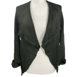 Toi et moi olive green open front cardigan shrug - m/l
